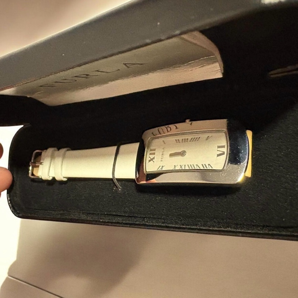 Furla Silver and White Rectangular Watch NWT - image 2